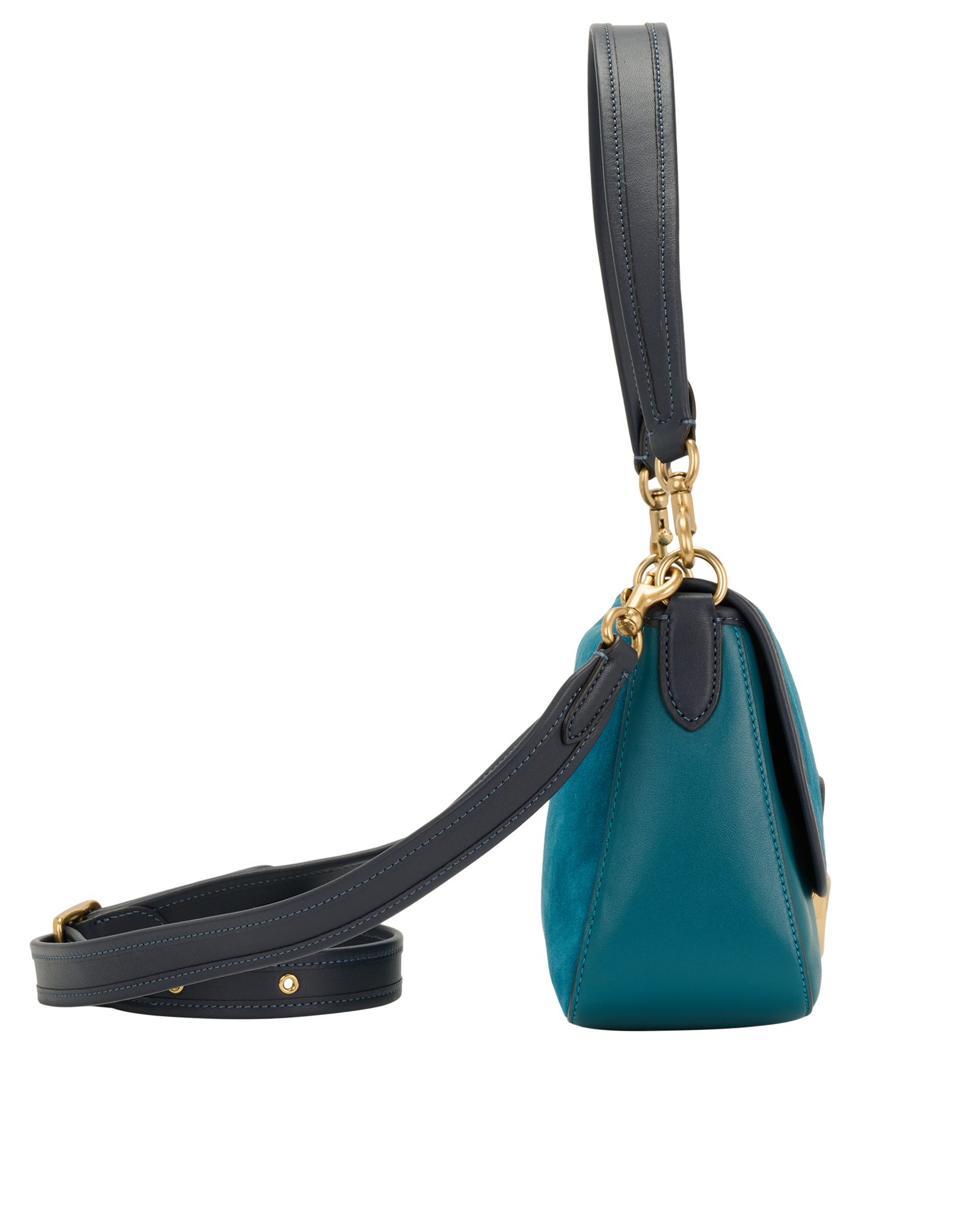 Soft Tabby, &pound;195, Handbags, Blue, Leather/Suede, Side view